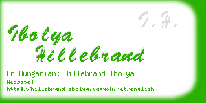 ibolya hillebrand business card